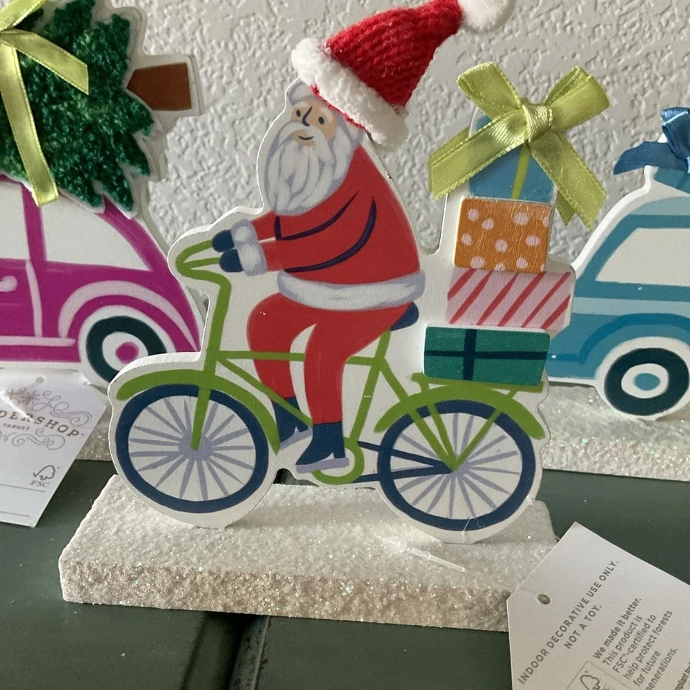 Wondershop by Target‎ Christmas Decor, 3 Car Truck Hauling Christmas New Santa